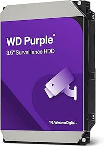 WD Purple 4TB Surveillance 3.5" Interne Harde Schijf, met AllFrame-technologie, SATA 6 Gbit/s, 180TB/jaar, 256MB Cache