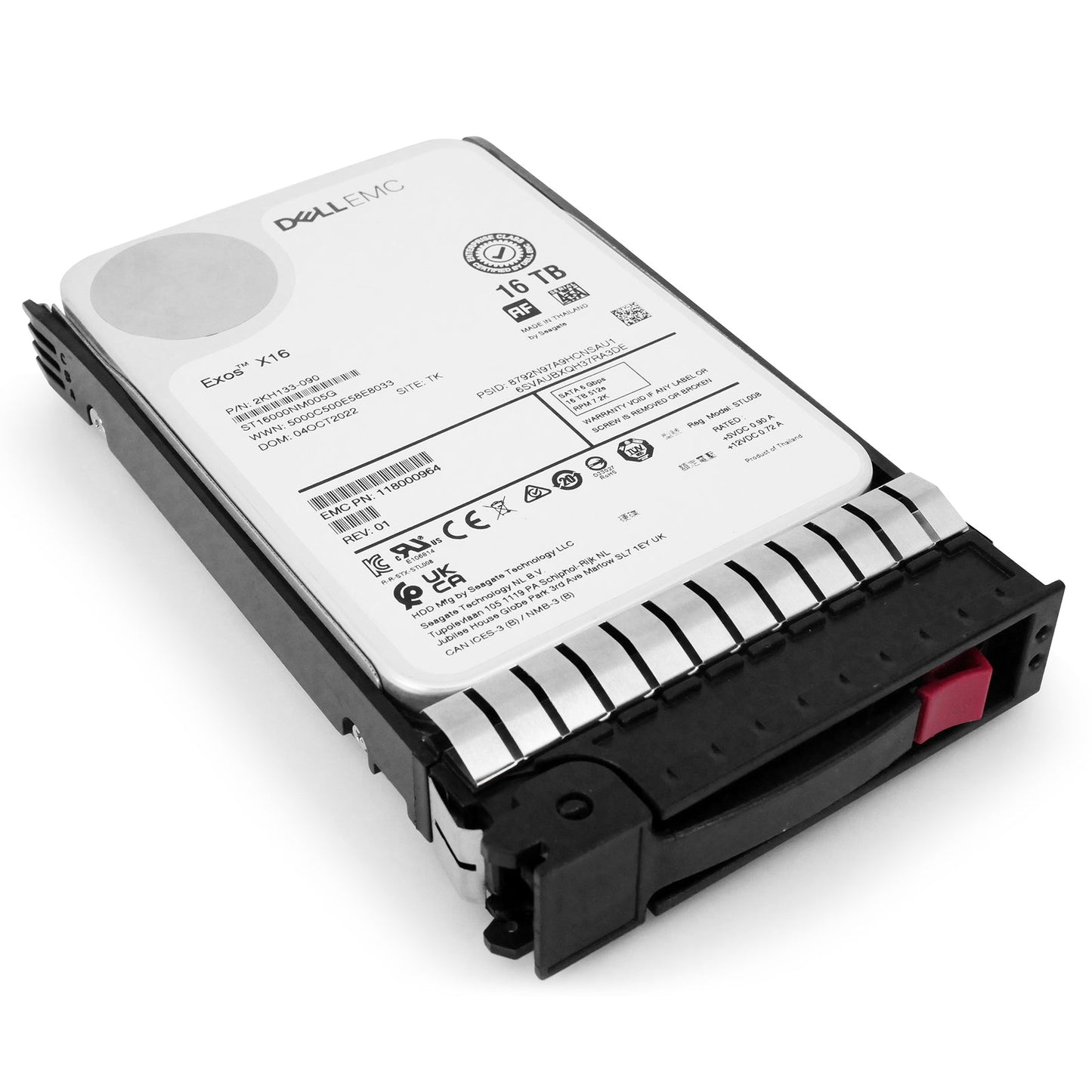 Seagate/Dell G14 ST16000NM005G 039XRY 16TB 7.2K RPM SATA 6Gb/s 512e CMR 3.5in Hard Drive