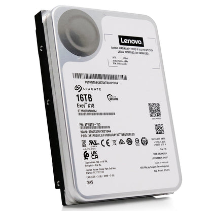 Seagate/Lenovo Exos X18 ST16000NM004J SHD7A84367 16TB 7.2K RPM SAS 12Gb/s 512e 3.5in Hard Drive