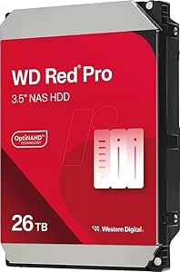 WD Red Pro 26TB NAS 3.5" Interne Harde Schijf - 7200 RPM, SATA 6 Gb/s, CMR, 512MB Cache