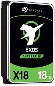 Seagate Exos X18, 18 TB, Interne Harde Schijf, Enterprise Klasse, CMR 3,5", Hyperscale SATA 6 GB/s, 7.200 RPM, 512e, 4 KB FastFormat (ST18000NM000J)