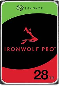 Seagate IronWolf Pro 28TB, NAS interne harde schijf, 3.5", 7200 U/Min, CMR, 512 MB Cache, SATA 6 GB/S, Data Rescue Service (ST28000NTZ00)