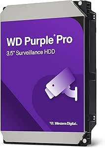 Western Digital Purple Pro 18TB Smart Video 3,5 inch interne harde schijf, AllFrame-technologie, 550 TB/jaar, 512 MB cache, 7.200 rpm,