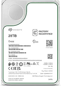 Seagate Exos 28TB interne server harde schijf ST28000NM000C 3,5 inch HDD SATA 6 Gb/s 7200RPM 512MB cache (Refurbished)