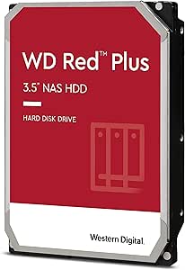 WD Red Plus 6TB NAS 3.5" Interne Harde Schijf - 5400 RPM, SATA 6Gb/s, CMR, 256MB Cache