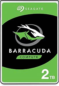 Seagate BarraCuda 2TB, Interne Harde Schijf, 2.5", voor PC & laptop, SATA 6GB/s, 5400 RPM, 128 MB cache, FFP (ST2000LMZ15)