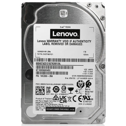 Seagate/Lenovo Exos 7E2000 ST1000NX0453 1TB 7.2K RPM SAS 12Gb/s 512n 2.5in Hard Drive