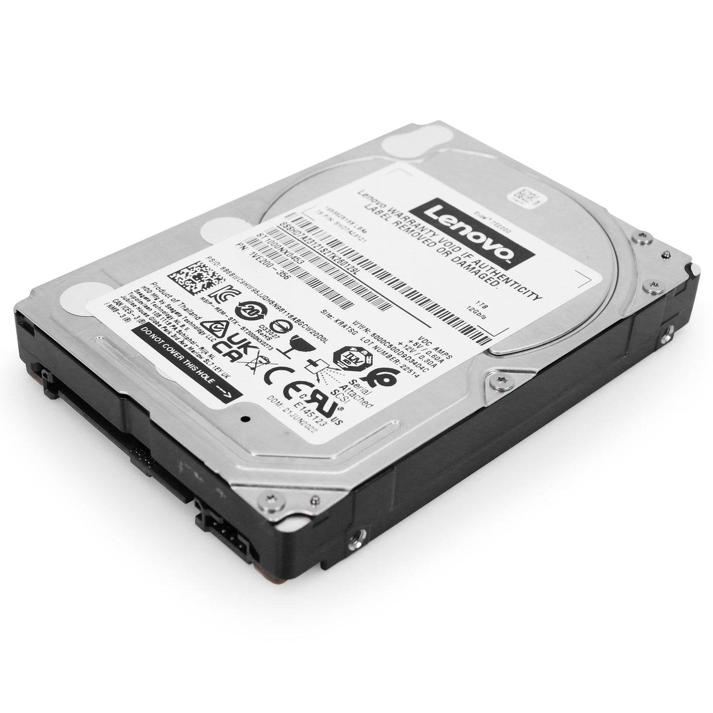 Seagate/Lenovo Exos 7E2000 ST1000NX0453 1TB 7.2K RPM SAS 12Gb/s 512n 2.5in Hard Drive