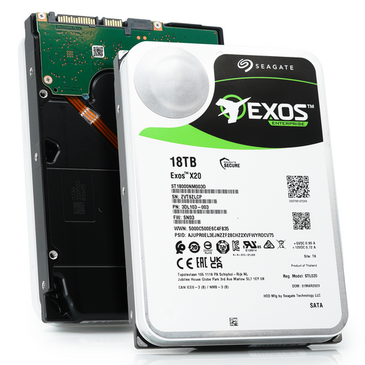 Seagate Exos X20 ST18000NM003D 18TB 7.2K RPM SATA 6Gb/s 3.5in Hard Drive