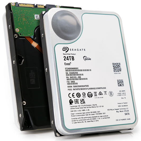 Seagate Exos ST24000NM000C 24TB 7.2K RPM SATA 6Gb/s 512e 3.5in Hard Drive