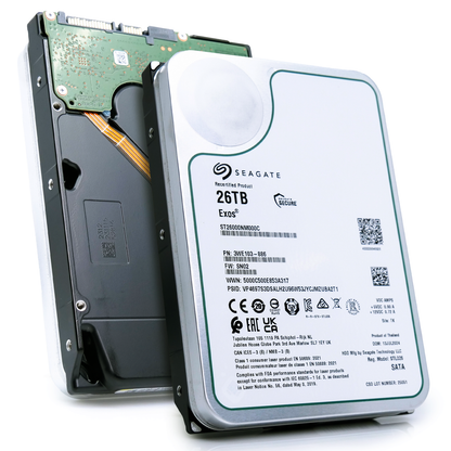 Seagate Exos ST26000NM000C 26TB 7.2K RPM SATA 6Gb/s 512e CMR 3.5in Hard Drive