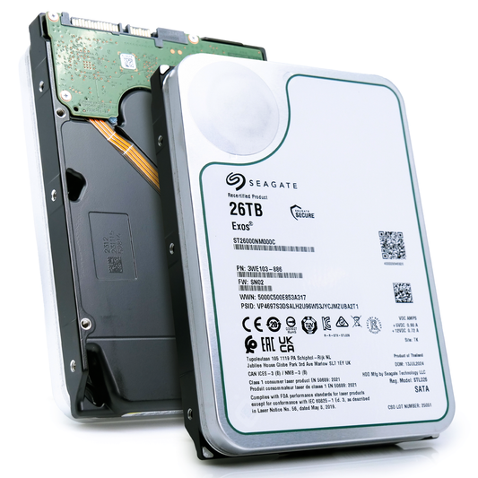 Seagate Exos ST26000NM000C 26TB 7.2K RPM SATA 6Gb/s 512e CMR 3.5in Hard Drive