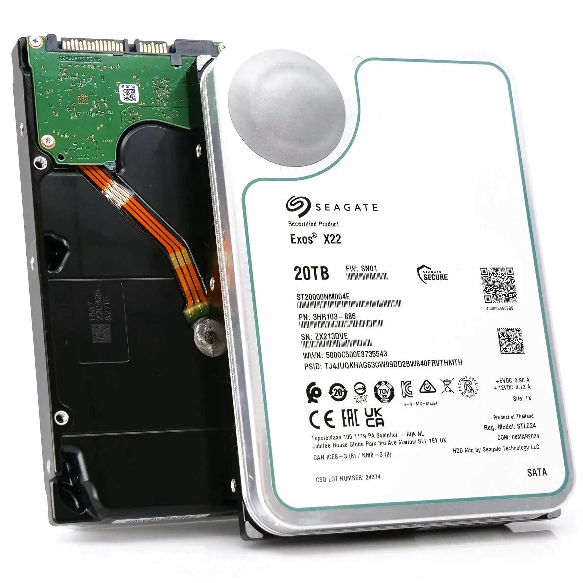 Seagate Exos 20TB Enterprise HDD - Betrouwbare Opslag or 20TB Harde Schijf Recertified