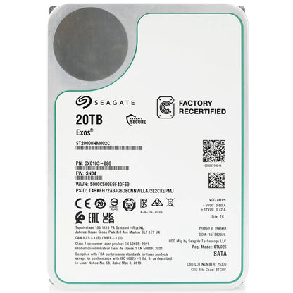 Seagate Exos ST20000NM002C 20TB 7.2K RPM SATA 6Gb/s 512e 3.5in Hard Drive Seagate