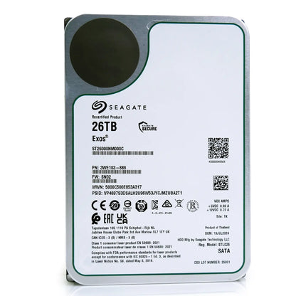 Seagate Exos ST26000NM000C 26TB 7.2K RPM SATA 6Gb/s 512e CMR 3.5in Hard Drive Seagate