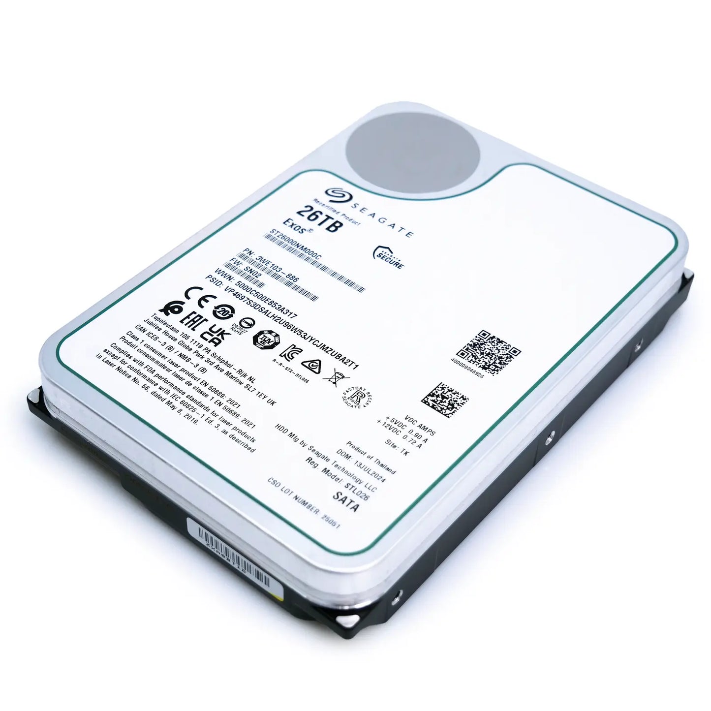 Seagate Exos ST26000NM000C 26TB 7.2K RPM SATA 6Gb/s 512e CMR 3.5in Hard Drive Seagate