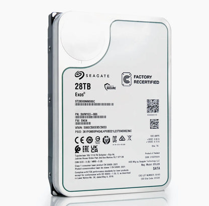 Seagate Exos ST28000NM000C 28TB 7.2K RPM SATA 6Gb/s 512e CMR 3.5in Harde schijf Seagate