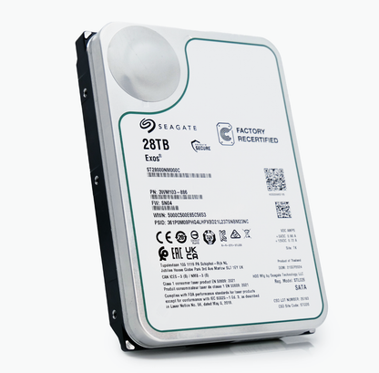 Seagate Exos ST28000NM000C 28TB 7.2K RPM SATA 6Gb/s 512e CMR 3.5in Hard Drive