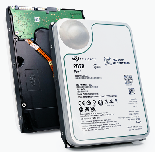 Seagate Exos ST28000NM000C 28TB 7.2K RPM SATA 6Gb/s 512e CMR 3.5in Hard Drive
